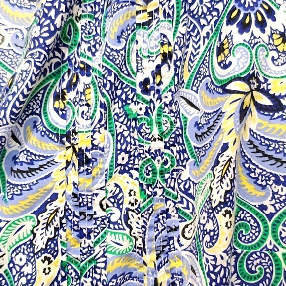 Talbots Womans Cotton, Floral  3/4 Sleeve Blouse,  Size Large - Picture 2 of 6